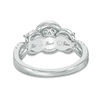 Thumbnail Image 3 of 2 CT. T.W. Oval Diamond Past Present Future® Frame Twist Engagement Ring in 14K White Gold