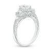 Thumbnail Image 2 of 1-5/8 CT. T.W. Certified Emerald-Cut Diamond Past Present Future® Frame Engagement Ring in 14K White Gold (I/SI2)