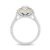 Thumbnail Image 3 of Enchanted Disney Snow White 1 CT. T.W. Oval Diamond Twist Frame Engagement Ring in 14K Two-Tone Gold