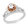 Thumbnail Image 1 of Enchanted Disney Belle 1/2 CT. T.W. Diamond Rose Tiara Engagement Ring in 14K Two-Tone Gold