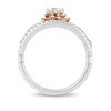 Thumbnail Image 3 of Enchanted Disney Belle 1/2 CT. T.W. Diamond Rose Tiara Engagement Ring in 14K Two-Tone Gold
