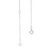 Thumbnail Image 3 of Pear-Shape and Round Bezel-Set Lab-Created Emerald Station Choker Necklace in Sterling Silver - 16"