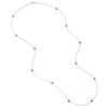 Thumbnail Image 1 of 4.0mm Bezel-Set Lab-Created Ruby Station Necklace in Sterling Silver - 36"