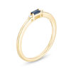 Thumbnail Image 1 of Baguette Blue Sapphire and Diamond Accent Stackable Band in 10K Gold