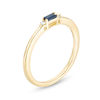 Thumbnail Image 2 of Baguette Blue Sapphire and Diamond Accent Stackable Band in 10K Gold