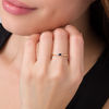Thumbnail Image 2 of Baguette Blue Sapphire and Diamond Accent Stackable Band in 10K Gold