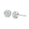 Thumbnail Image 0 of Vera Wang Love Collection 1/15 CT. T.W. Composite Diamond and Blue Sapphire Stud Earrings in 14K White Gold