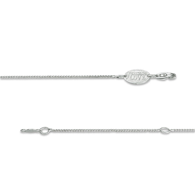 Main Image 2 of Vera Wang Love Collection Blue Sapphire and Composite Diamond Accent Pendant in 14K White Gold - 19"