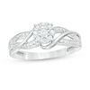 Thumbnail Image 1 of 1/5 CT. T.W. Composite Diamond Bypass Promise Ring in 10K White Gold