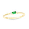 Thumbnail Image 0 of Baguette Emerald and Diamond Accent Stackable Band in 10K Gold