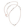 Thumbnail Image 0 of Mother-of-Pearl, Cultured Freshwater Pearl and Black Agate Necklace in Sterling Silver with 18K Rose Gold Plate - 31.5"