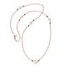 Thumbnail Image 1 of Mother-of-Pearl, Freshwater Cultured Pearl and Black Agate Necklace in Sterling Silver with 18K Rose Gold Plate-31.5"