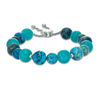 Thumbnail Image 1 of Blue Quartz and Agate Bead Bolo Bracelet in Sterling Silver - 9"