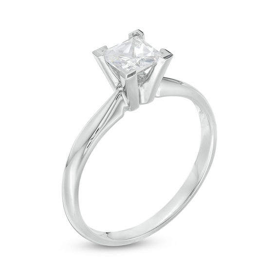 3/4 CT. Princess-Cut Diamond Solitaire Engagement Ring in 14K White Gold (J/I3)