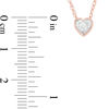 Thumbnail Image 2 of 1/10 CT. Diamond Solitaire Heart-Shaped Necklace in 10K Rose Gold (I/I3)