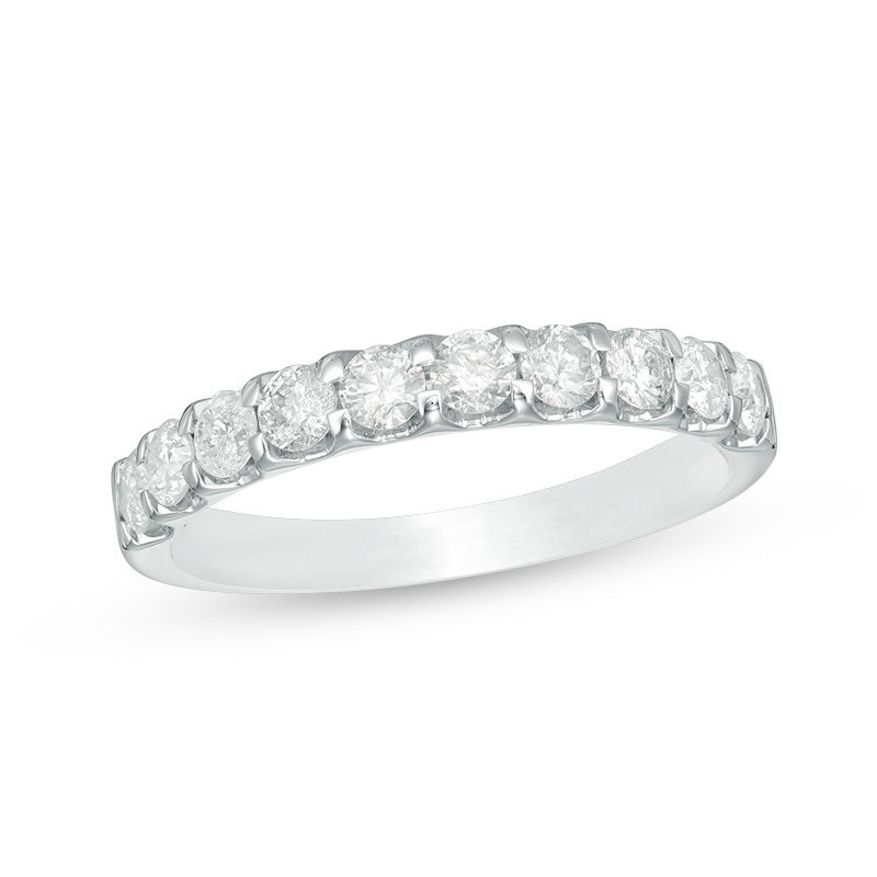 Main Image 1 of 7/8 CT. T.W. Diamond Wedding Band in 10K White Gold