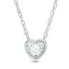 Thumbnail Image 0 of 1/10 CT. Diamond Solitaire Heart-Shaped Necklace in 10K White Gold (I/I3)