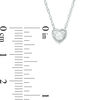 Thumbnail Image 2 of 1/10 CT. Diamond Solitaire Heart-Shaped Necklace in 10K White Gold (I/I3)