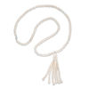 Thumbnail Image 0 of 4 - 12.0mm Oval Cultured Freshwater Pearl Tassel Strand Necklace with Sterling Silver Accent Beads and Clasp - 30"