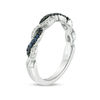 Thumbnail Image 2 of Vera Wang Love Collection Blue Sapphire and 1/10 CT. T.W. Diamond Twist Band in Sterling Silver