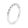 Thumbnail Image 2 of Vera Wang Love Collection 1/6 CT. T.W. Diamond and Blue Sapphire Alternating Band in Sterling Silver
