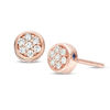 Thumbnail Image 1 of Vera Wang Love Collection 1/15 CT. T.W. Composite Diamond and Blue Sapphire Stud Earrings in 14K Rose Gold