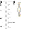 Thumbnail Image 2 of 1/4 CT. T.W. Diamond Twist Hoop Earrings in 10K Gold