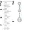 Thumbnail Image 3 of 1/2 CT. T.W. Diamond Pear-Shaped Frame Triple Drop Earrings in 10K White Gold