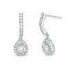 Thumbnail Image 1 of 1/3 CT. T.W. Diamond Pear-Shaped Frame Drop Earrings in 10K White Gold