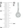 Thumbnail Image 2 of 1/3 CT. T.W. Diamond Pear-Shaped Frame Drop Earrings in 10K White Gold