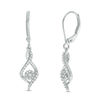 Thumbnail Image 1 of 1/4 CT. T.W. Composite Diamond Flame-Shaped  Drop Earrings in 10K White Gold