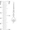Thumbnail Image 3 of 1/5 CT. T.W. Diamond Tier Drop Earrings in 10K White Gold