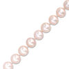 Thumbnail Image 1 of 8.0-9.0mm Dyed Pink Freshwater Cultured Pearl Strand Bracelet with 14K Gold Clasp-7.5"
