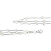 Thumbnail Image 2 of 4.0-7.0mm Baroque Freshwater Cultured Pearl Silver Thread Station Necklace with Sterling Silver Clasp-39"