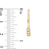 Thumbnail Image 2 of Sliding Bead Double Hoop Earrings in 14K Gold