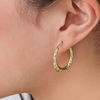 Thumbnail Image 2 of 20.0mm Diamond-Cut Hoop Earrings in 14K Gold