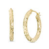 Thumbnail Image 1 of Diamond-Cut Hoop Earrings in 14K Gold
