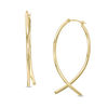 Thumbnail Image 1 of Criss-Cross Hoop Earrings in 14K Gold