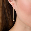 Thumbnail Image 2 of Diamond-Cut 6.0mm Bead Stick Drop Earrings in 14K Gold