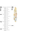 Thumbnail Image 3 of Layered Geometric Hoop Earrings in 14K Tri-Tone Gold