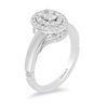 Thumbnail Image 2 of Enchanted Disney Pocahontas 7/8 CT. T.W. Oval Diamond Double Frame Bypass Engagement Ring in 14K White Gold