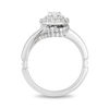 Thumbnail Image 3 of Enchanted Disney Pocahontas 7/8 CT. T.W. Oval Diamond Double Frame Bypass Engagement Ring in 14K White Gold