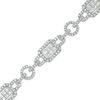 Thumbnail Image 1 of 3 CT. T.W. Princess-Cut and Round Diamond Buckle Link Bracelet in 10K White Gold