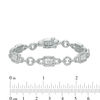 Thumbnail Image 4 of 3 CT. T.W. Princess-Cut and Round Diamond Buckle Link Bracelet in 10K White Gold