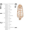 Thumbnail Image 2 of 1/8 CT. T.W. Diamond Leaf Drop Earrings in 10K Rose Gold
