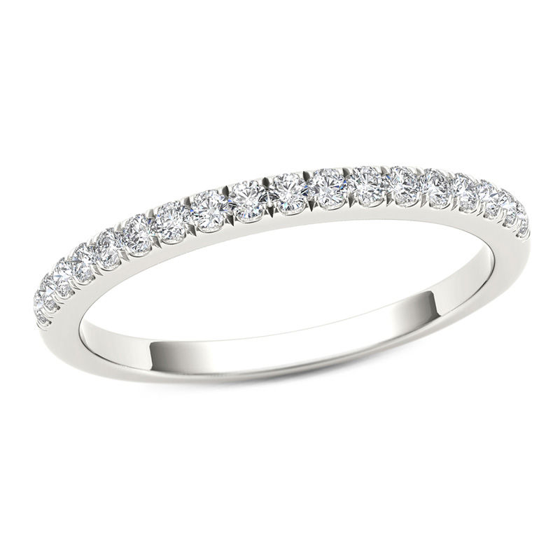 1/3 CT. T.W. Diamond Wedding Band in 10K White Gold