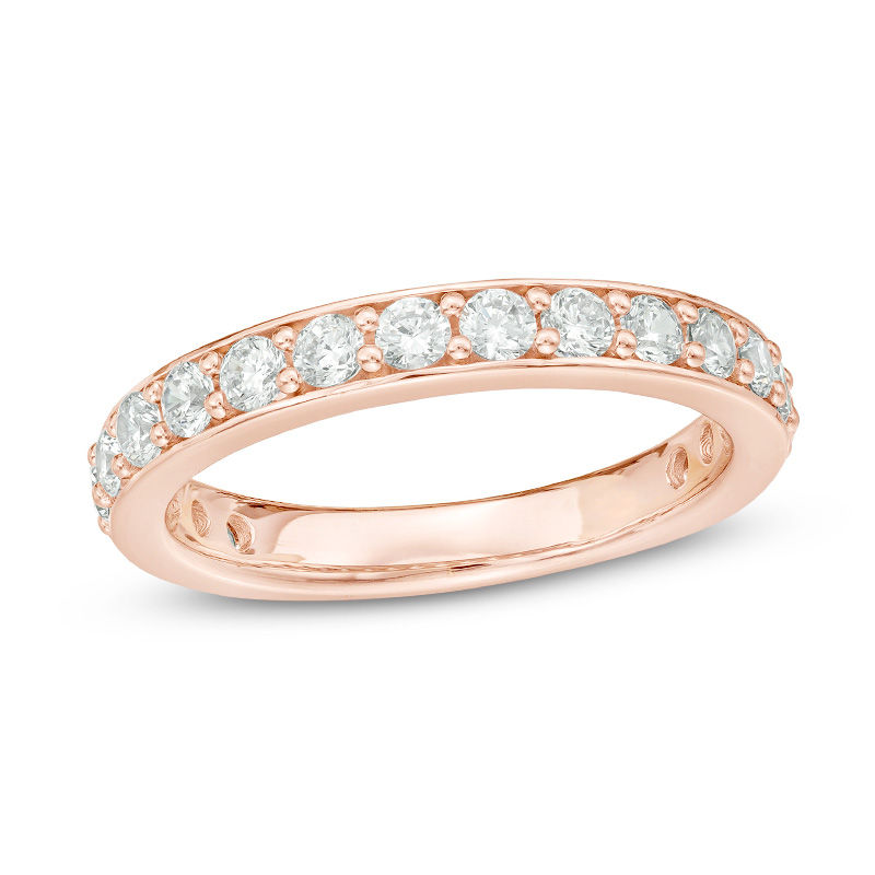 Main Image 1 of 1 CT. T.W. Diamond Wedding Band in 10K Rose Gold