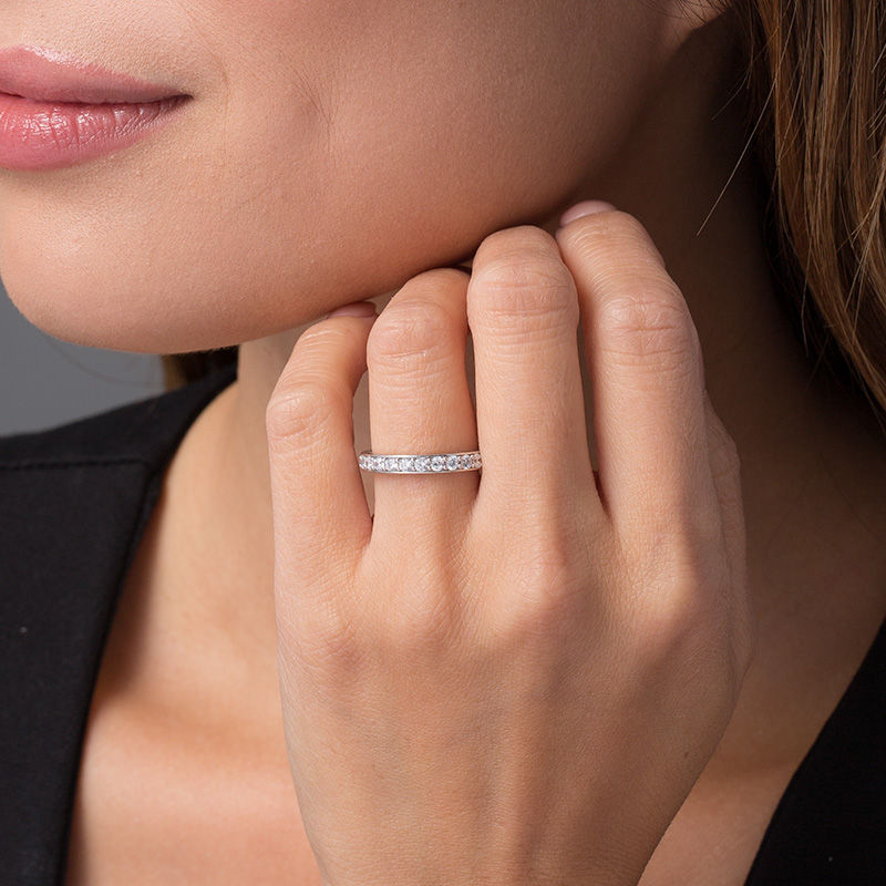 Main Image 2 of 1 CT. T.W. Diamond Wedding Band in 10K White Gold