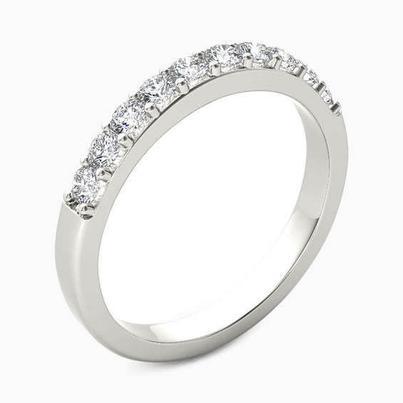 1/2 CT. T.w. Diamond Wedding Band in 10K White Gold