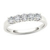 Thumbnail Image 1 of 1/2 CT. T.W. Diamond Five Stone Anniversary Band in 10K White Gold